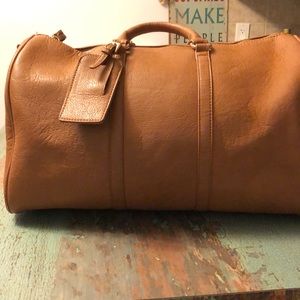 Brown leather overnight bag!